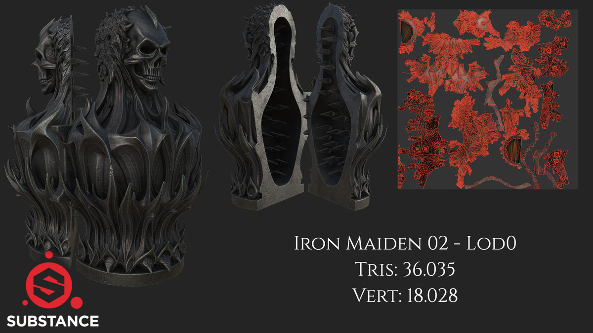 4 Dark Fantasy Iron Maidens