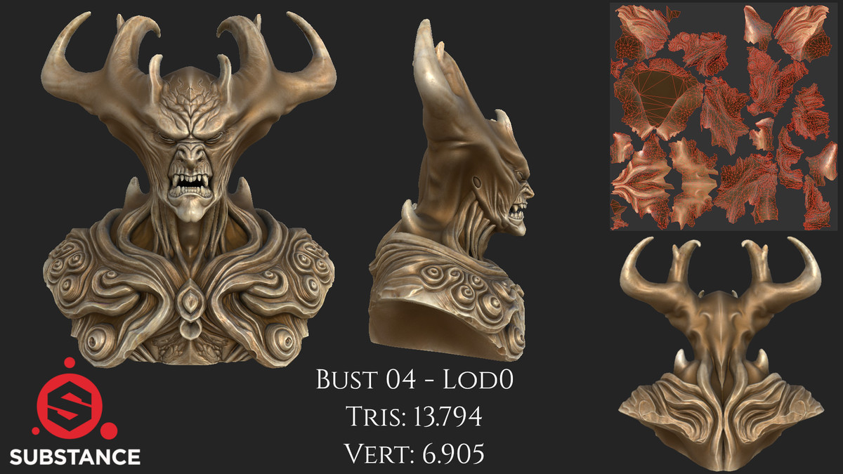 7 Dark Fantasy Statue Busts