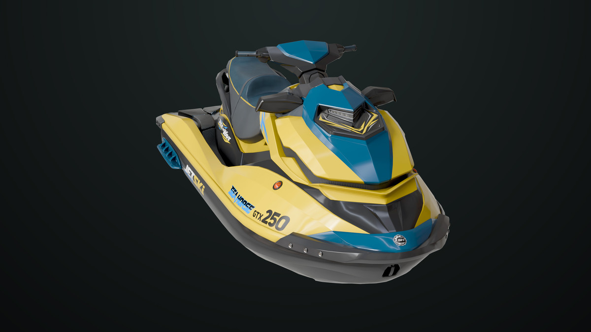Jet Ski 02 Yellow Textures