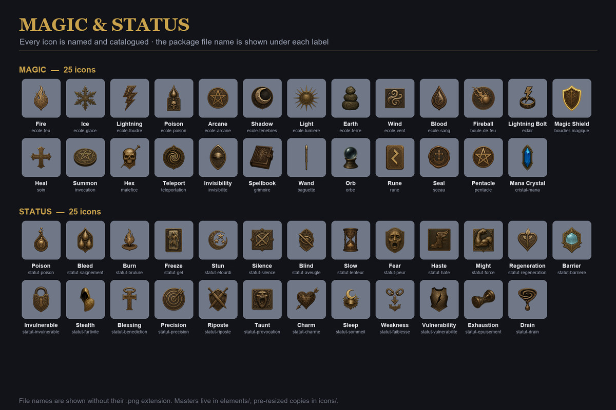 Dark Fantasy Raven icons