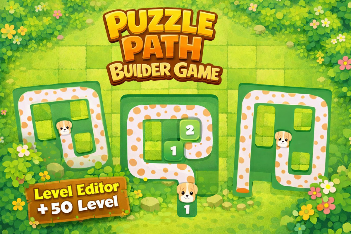 Puzzle Path Builder 2D – Level Editor & Puzzle Game Template