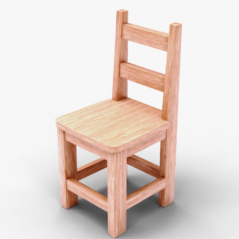 Wooden Chair Mega Pack – 7 PBR Low Poly Pack 3