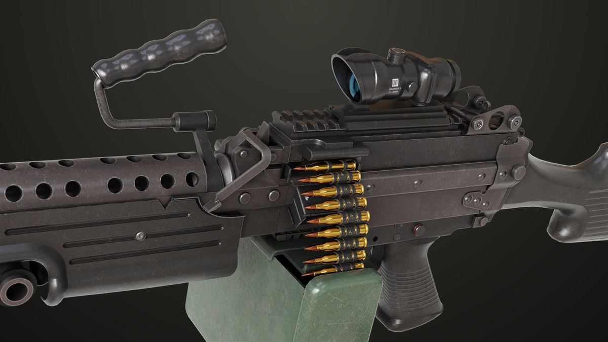 Machine Gun 12 URP HDRP Textures