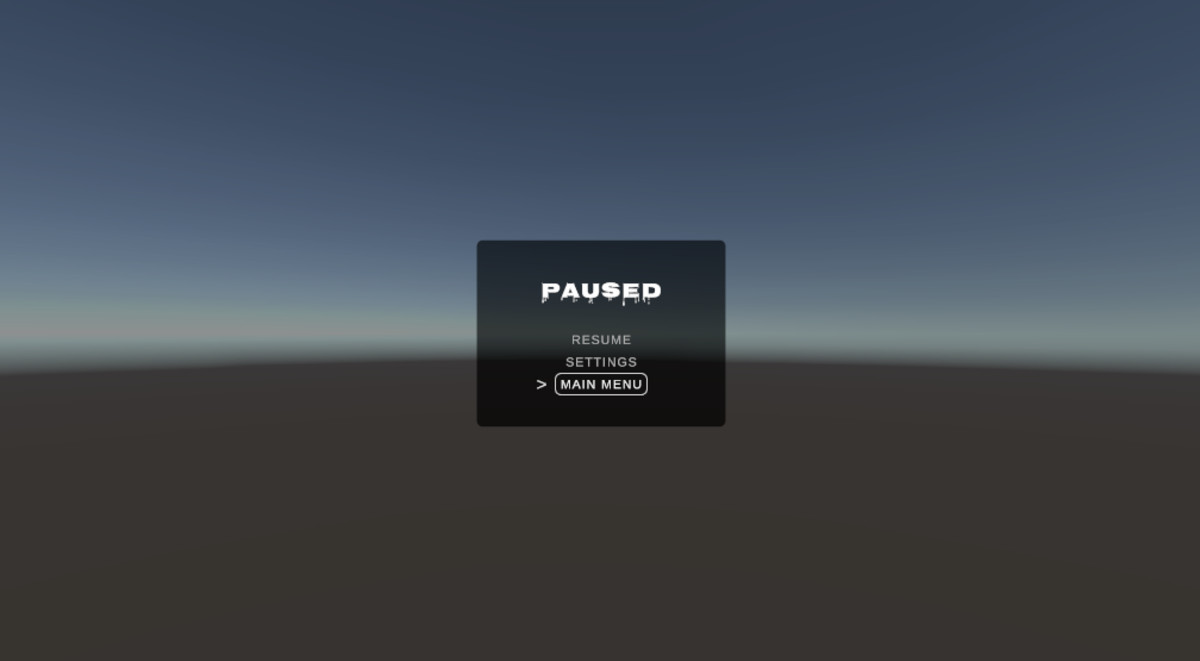 Horror Main Menu UI