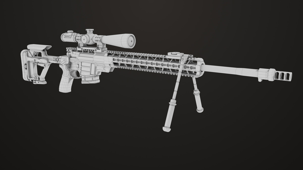 Sniper Rifle 04 Sandal URP HDRP Textures