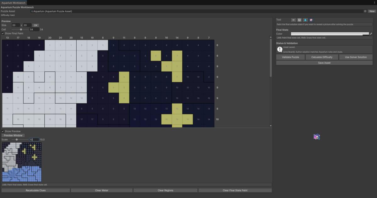 Aquarium Puzzle Engine