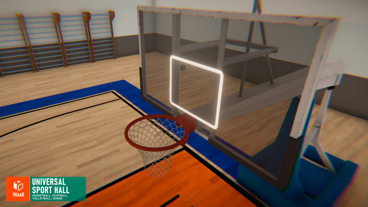 Universal sport hall - basketball, football, volleyball, tennis