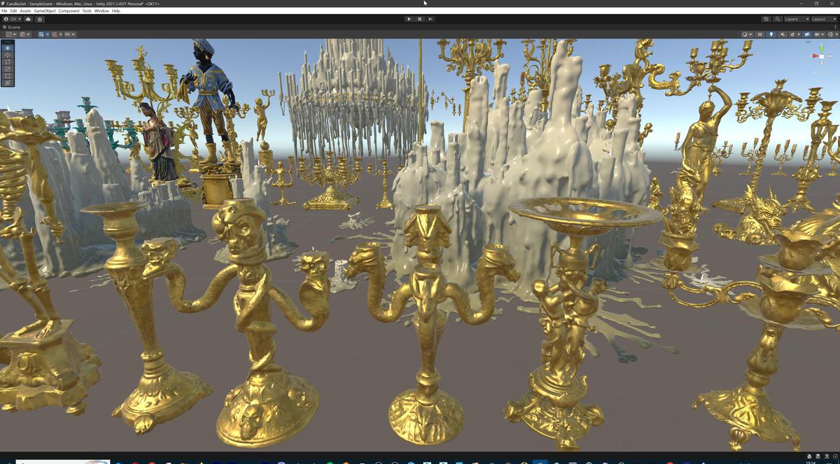 Ornate Candles, CandleHolders, and Wax Sculptures - 133 Models Set