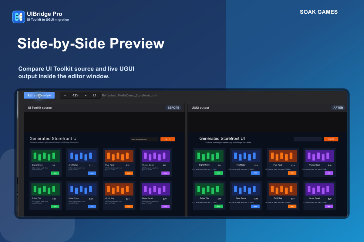 UIBridge Pro — UI Toolkit to UGUI Migrator