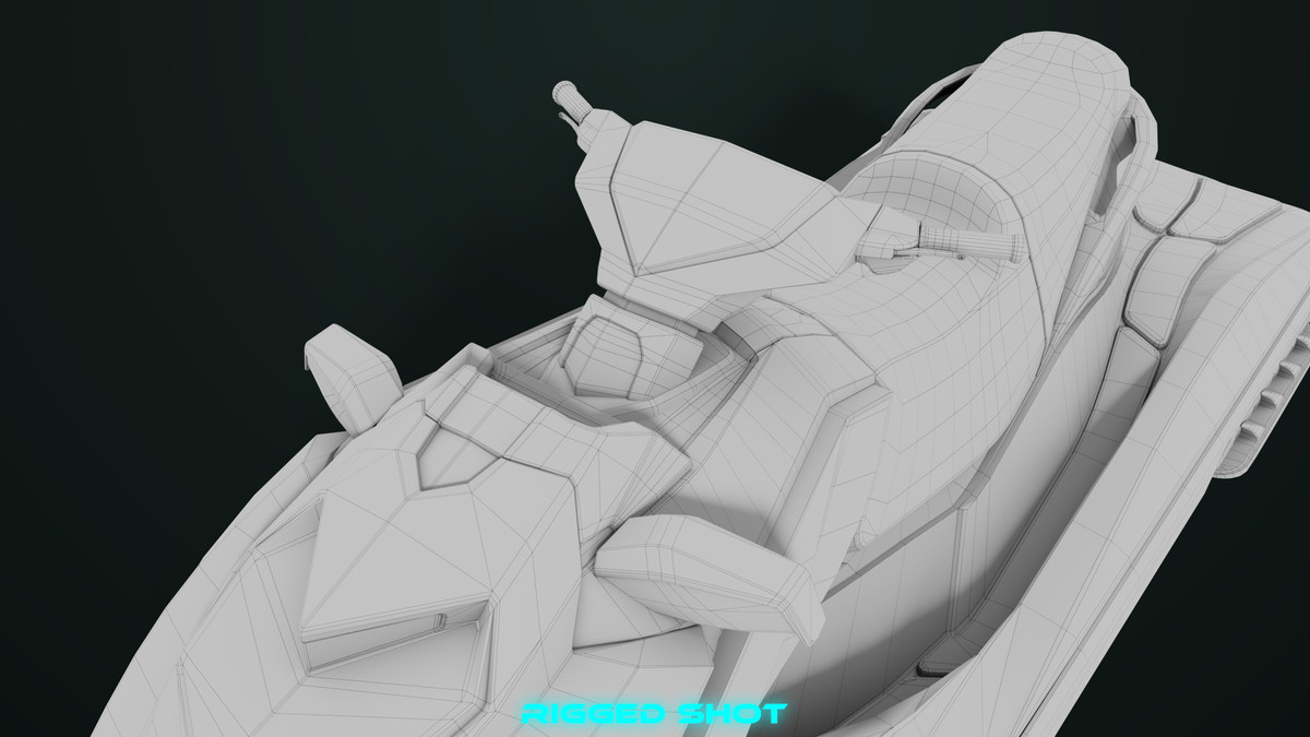 Jet Ski 02 White HDRP URP Textures