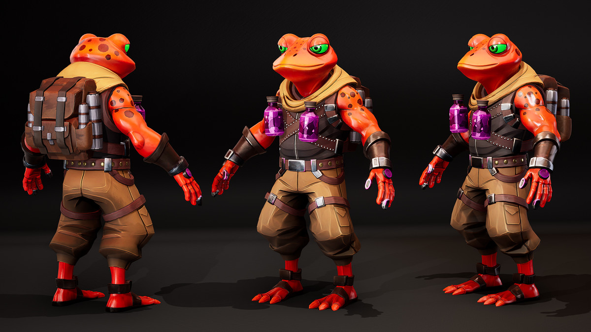 Stylized Alchemist Frog – Fantasy Character Pack (3 Skins)