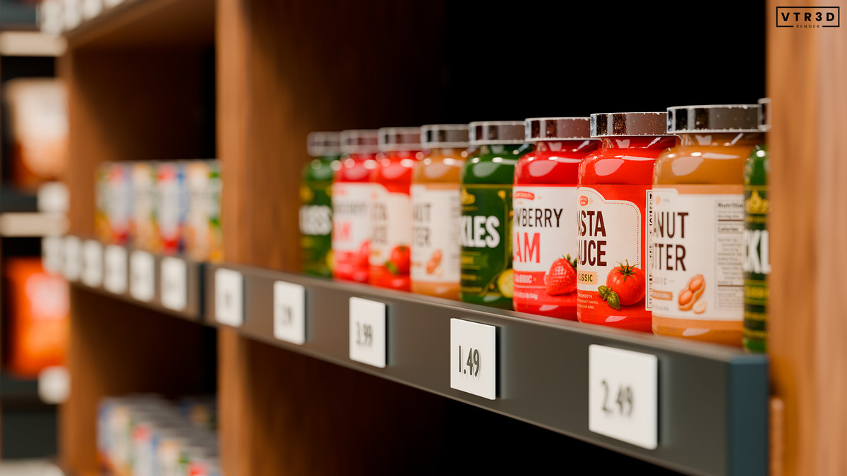 Supermarket Grocery Props - 29 Textured Products