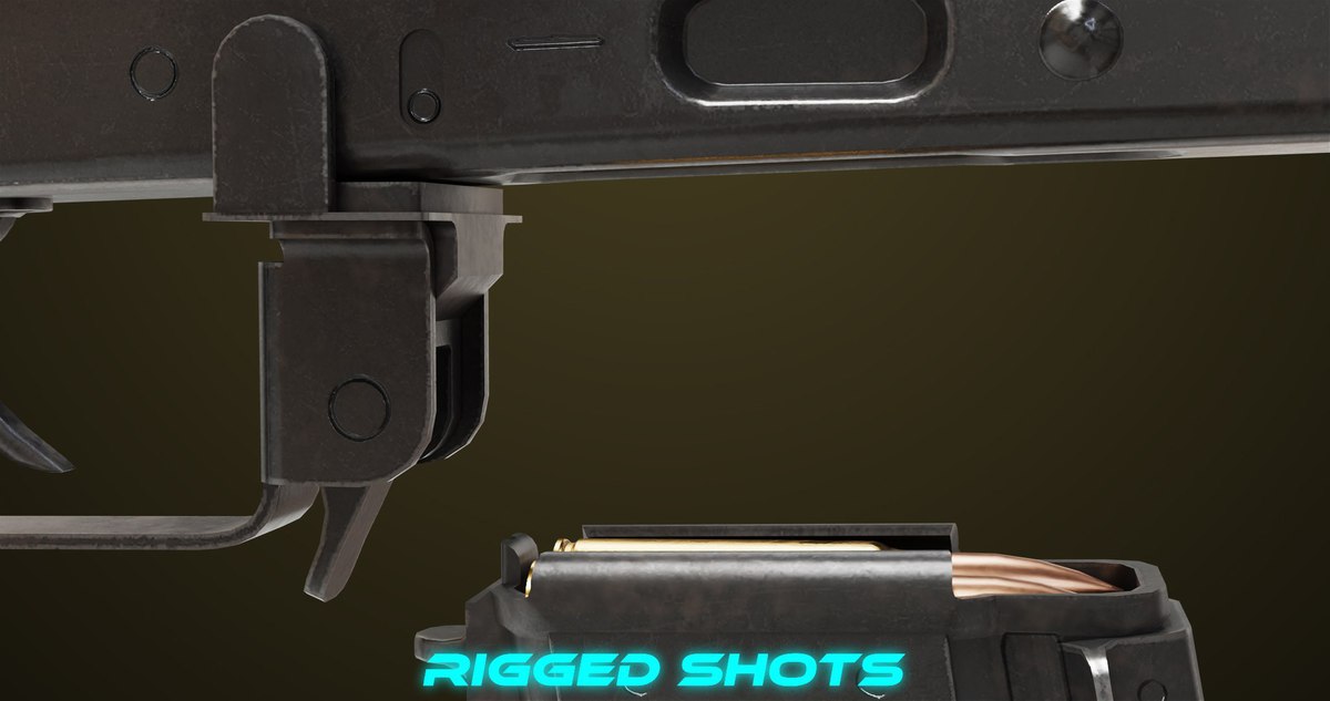 Light Machine Gun 10 Black URP HDRP Textures