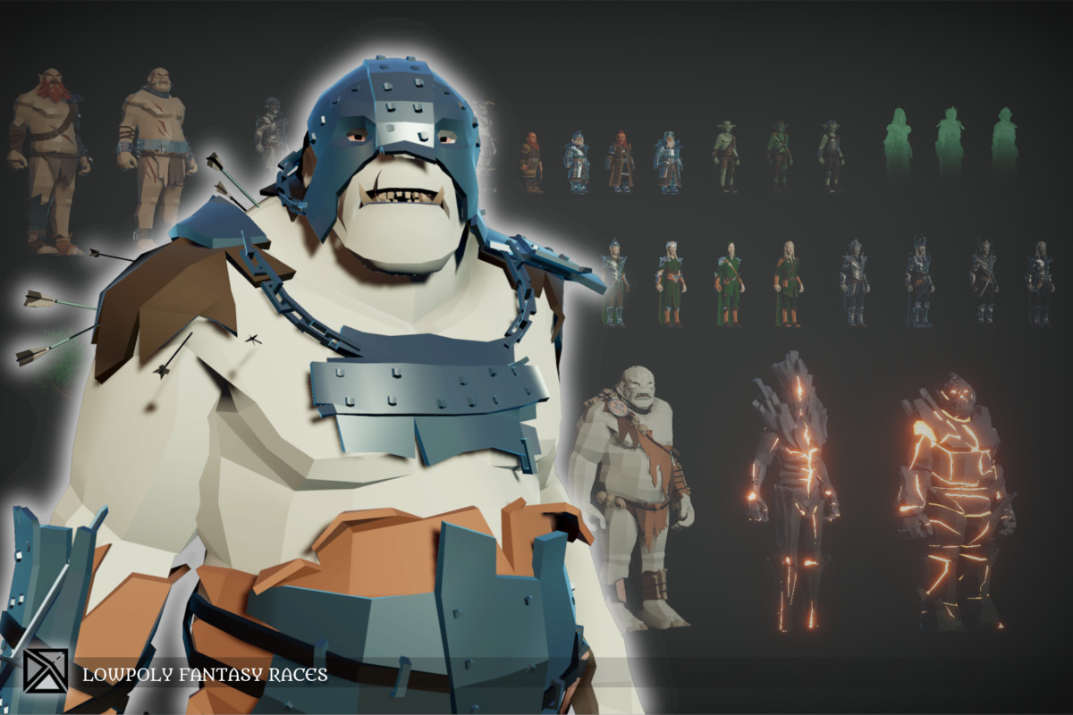 Lowpoly NPCs Bundle MEDIEVAL FANTASY SERIES