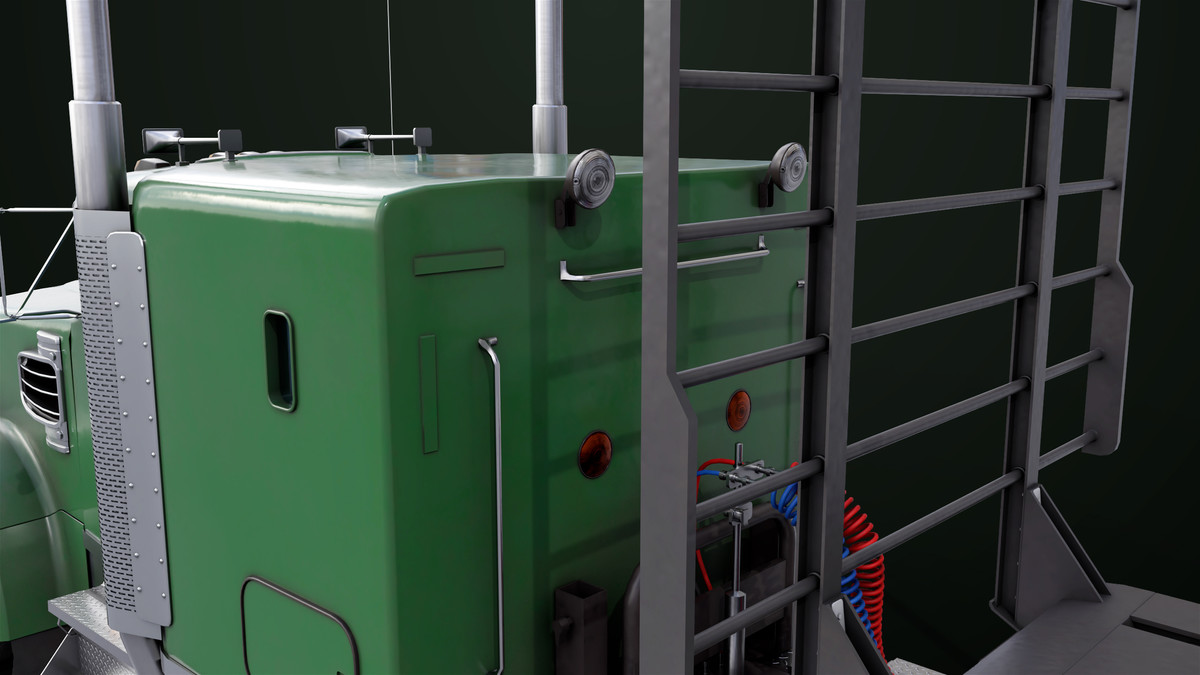 Truck 07 Log Trailer with All Loads Collection