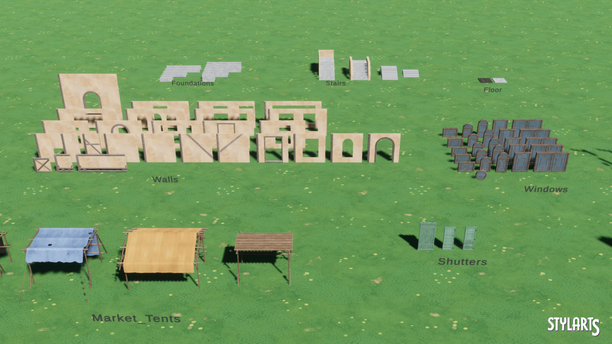 Stylized Medieval Market Fatpack