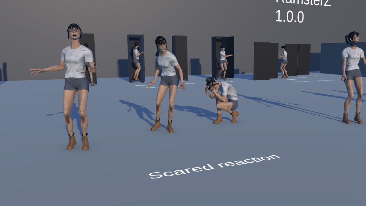 Female Horror Survivor Animations