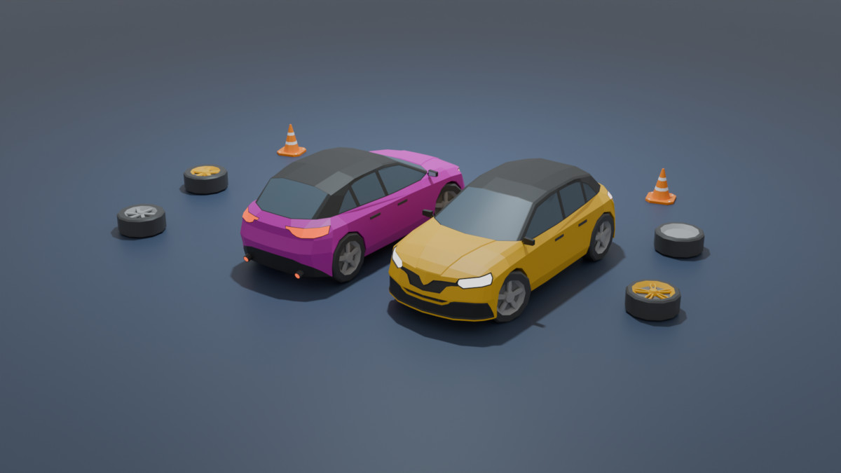 Mobile Optimize-Low Poly Cars