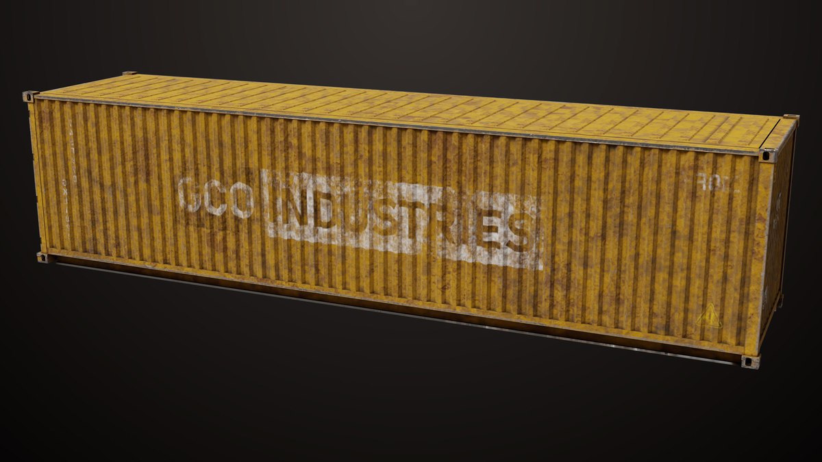 Old Dusty 5 Cargo Container Single Mat URP HDRP Textures