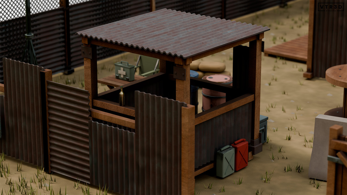 Paintball Field Modular Pack - 74 Textured Environment Assets