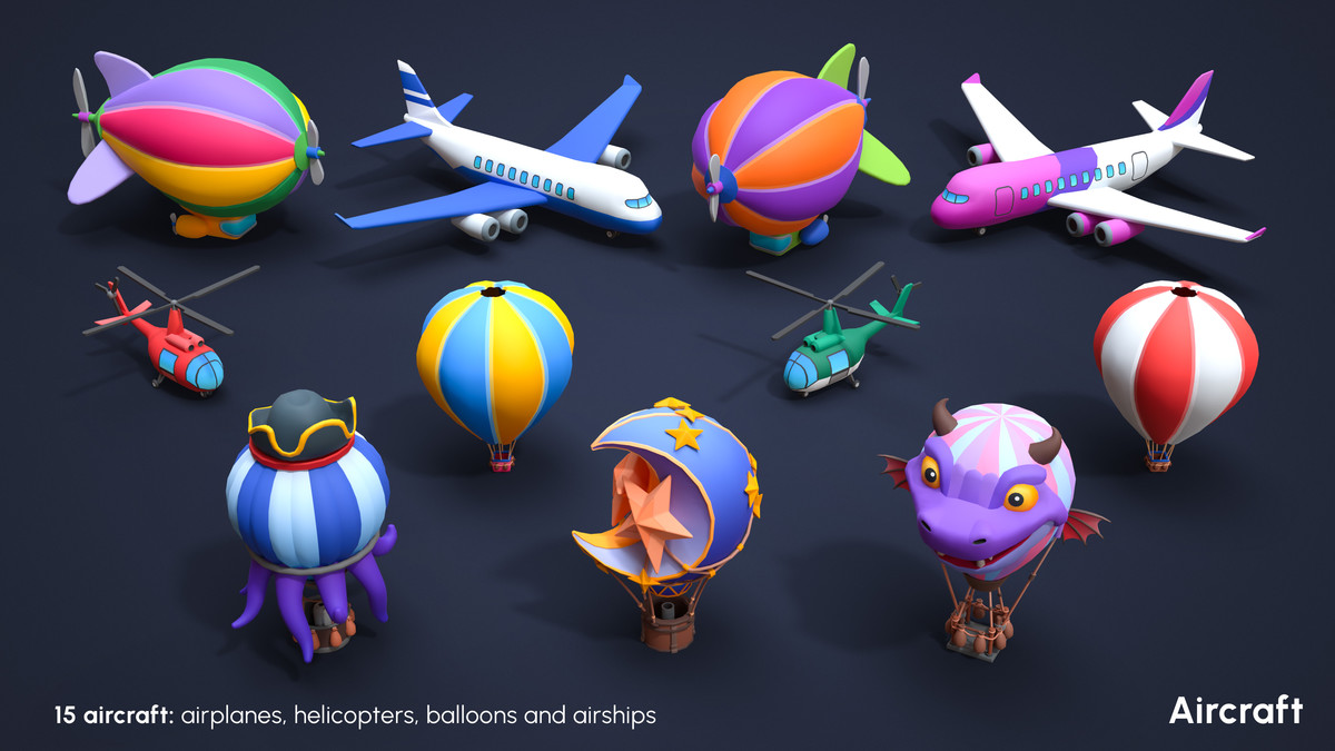 Cartoon City - Low Poly City 3D Models Pack