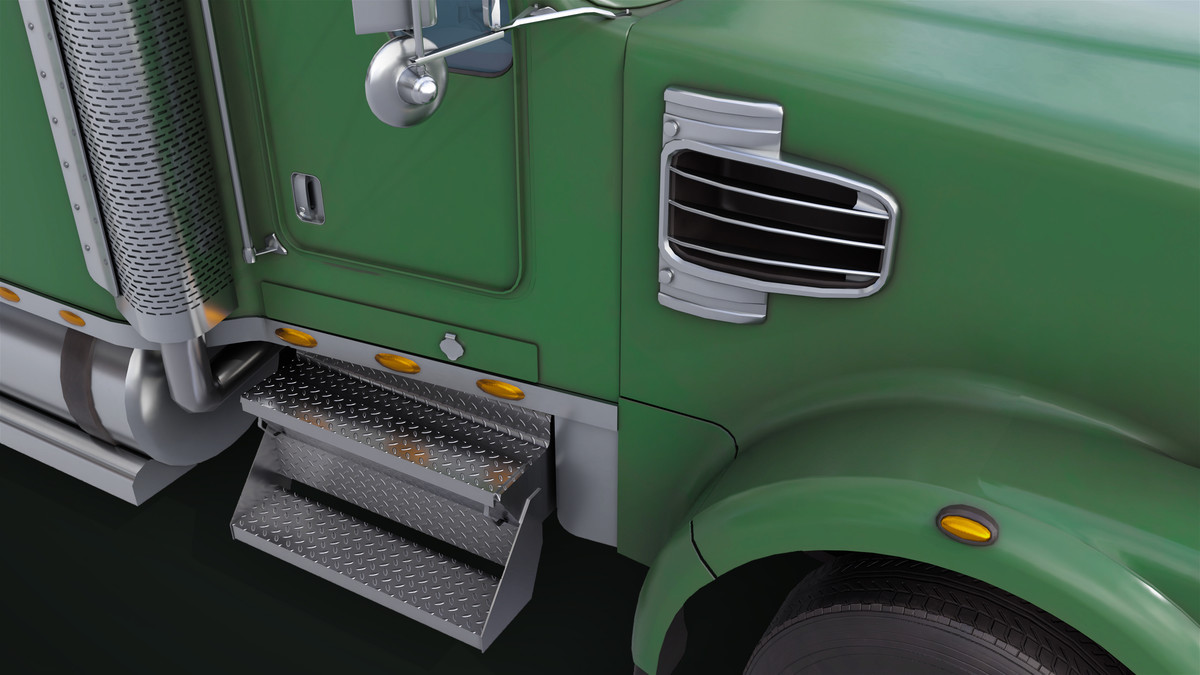 Truck 07 Log Trailer Green Version URP HDRP Textures