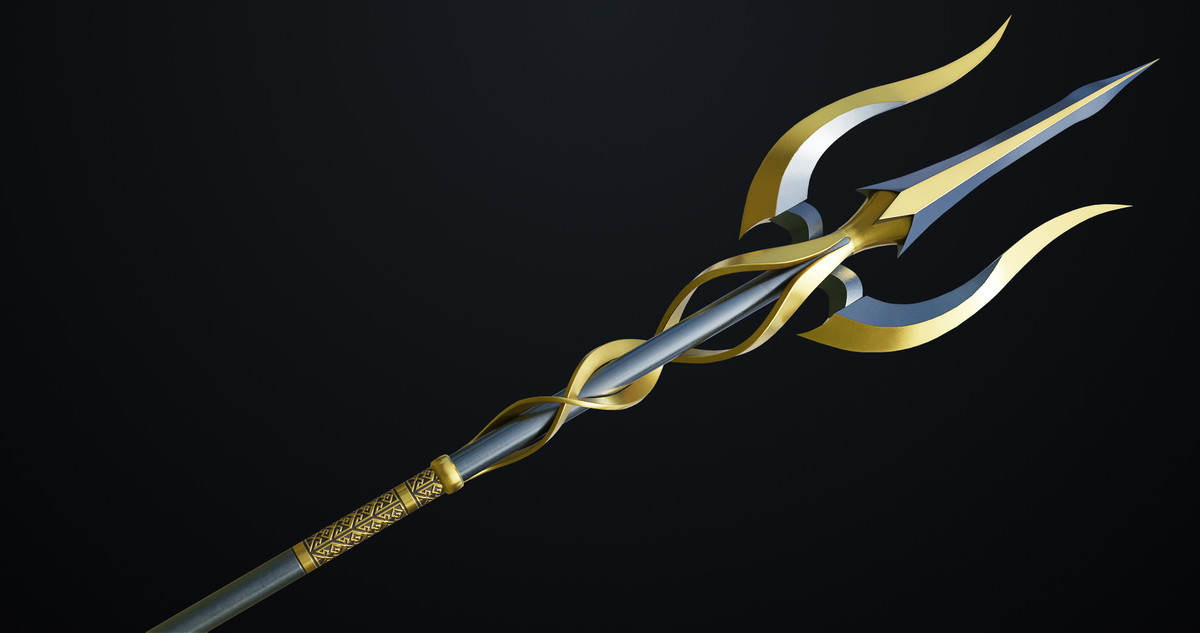 Fantasy Trident 02 URP HDRP Textures
