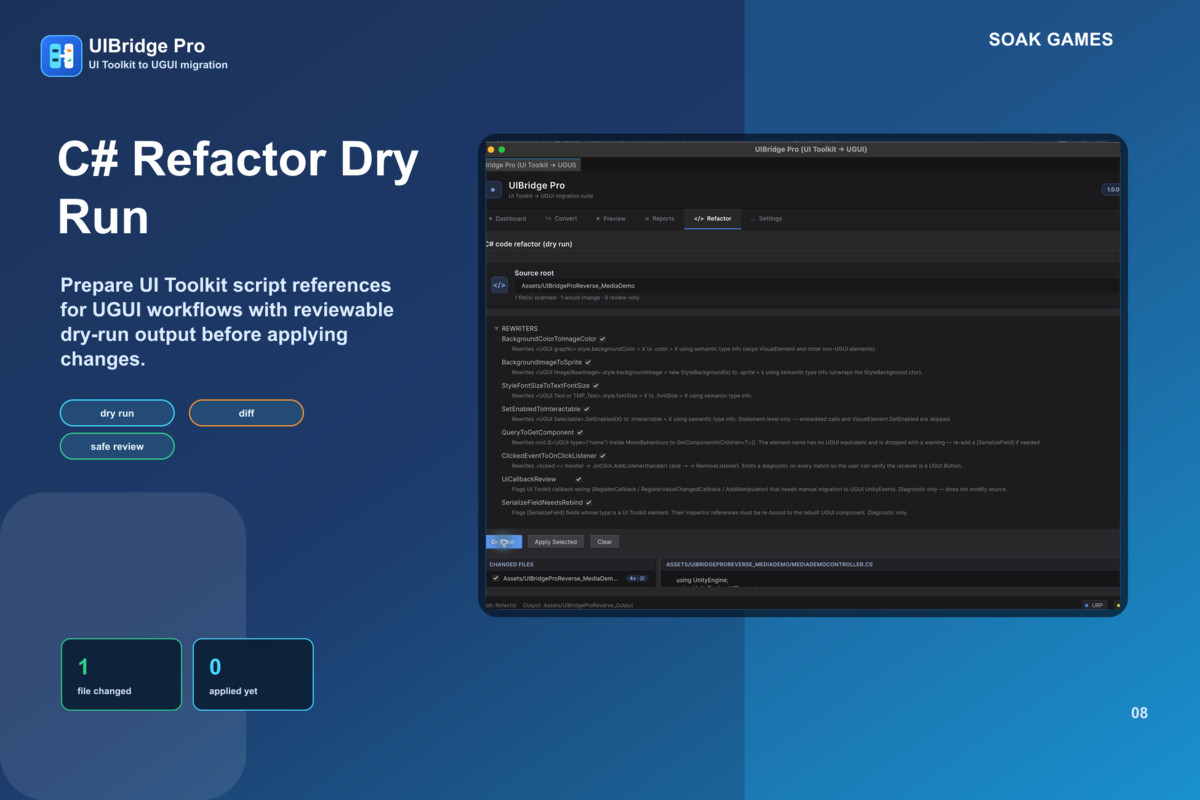 UIBridge Pro — UI Toolkit to UGUI Migrator