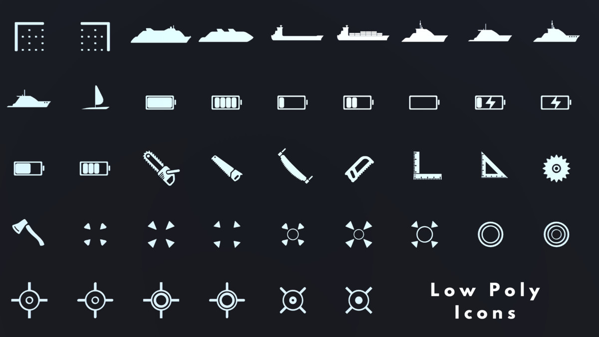 Low Poly 3D Icons - Pack