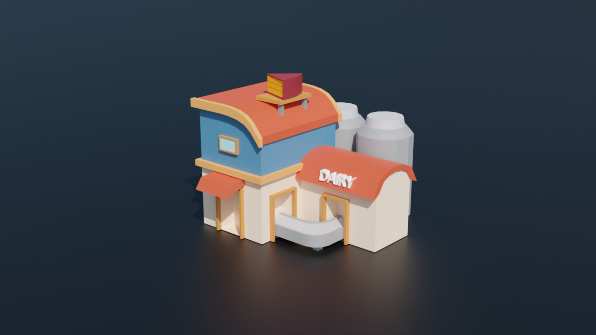 STYLIZED CARTOON BUILDINGS