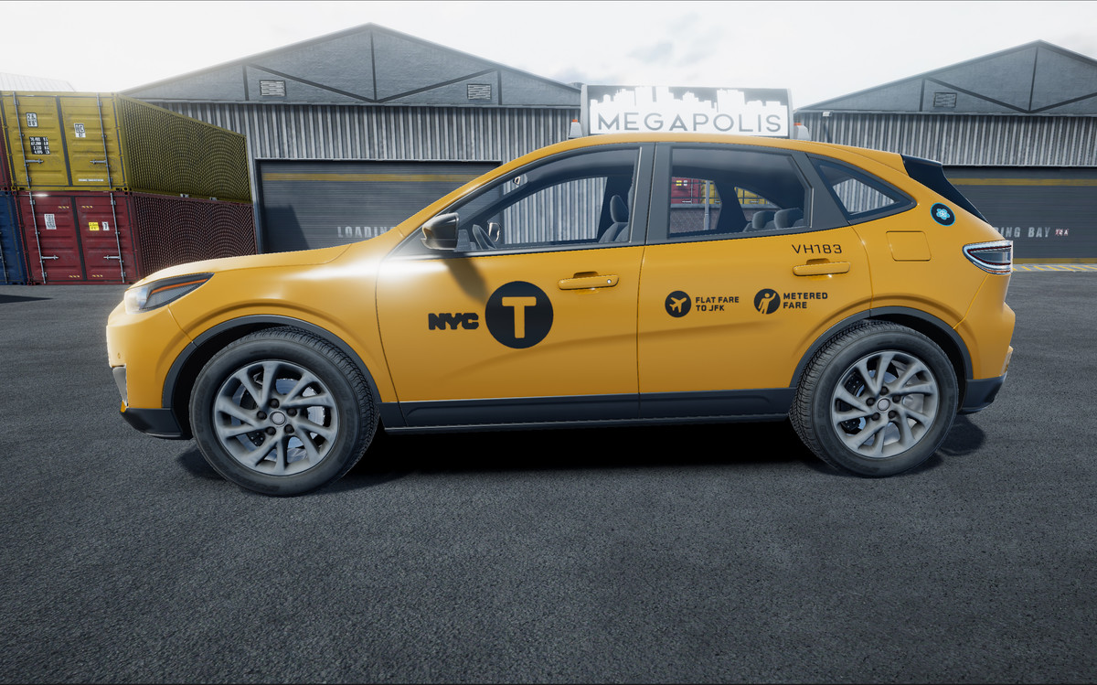 Yellow SUV taxi