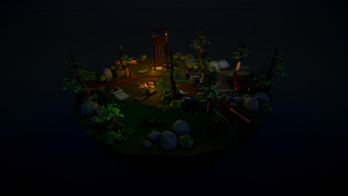 Polygonal Hunters Hideout Spot Asset Package