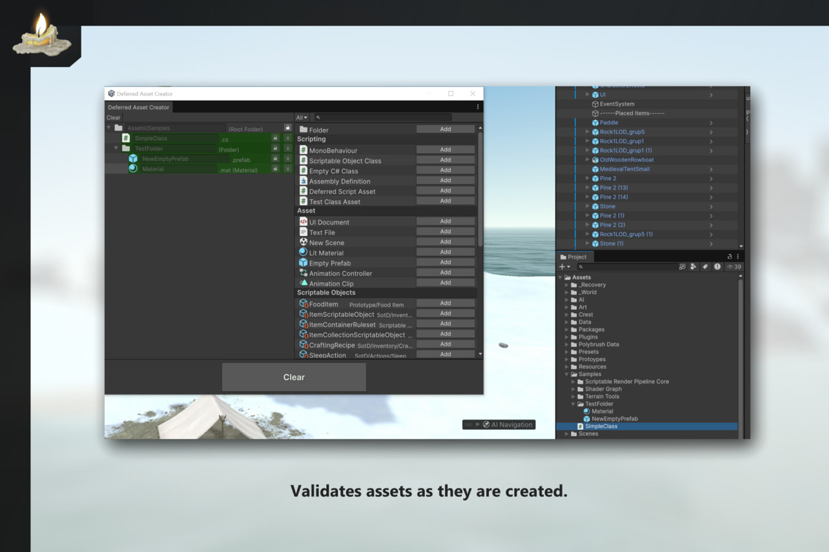 Deferred Asset Creator