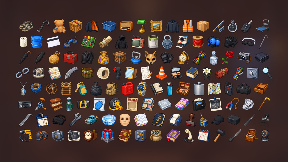 Crime Investigation Heist Evidence Burglary Detective Icons Pack