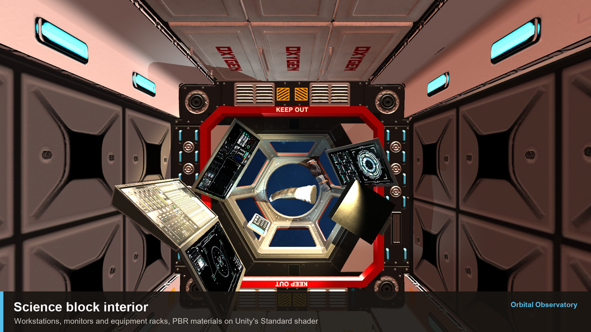 Orbital Observatory — Space Station Interior, Props and Demo Scenes
