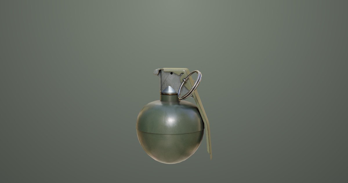 10 Grenades Single Mat URP HDRP Textures