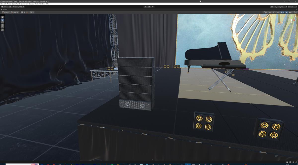 Big Butterfly Concert Arena Stage Venue Modular 3D Model