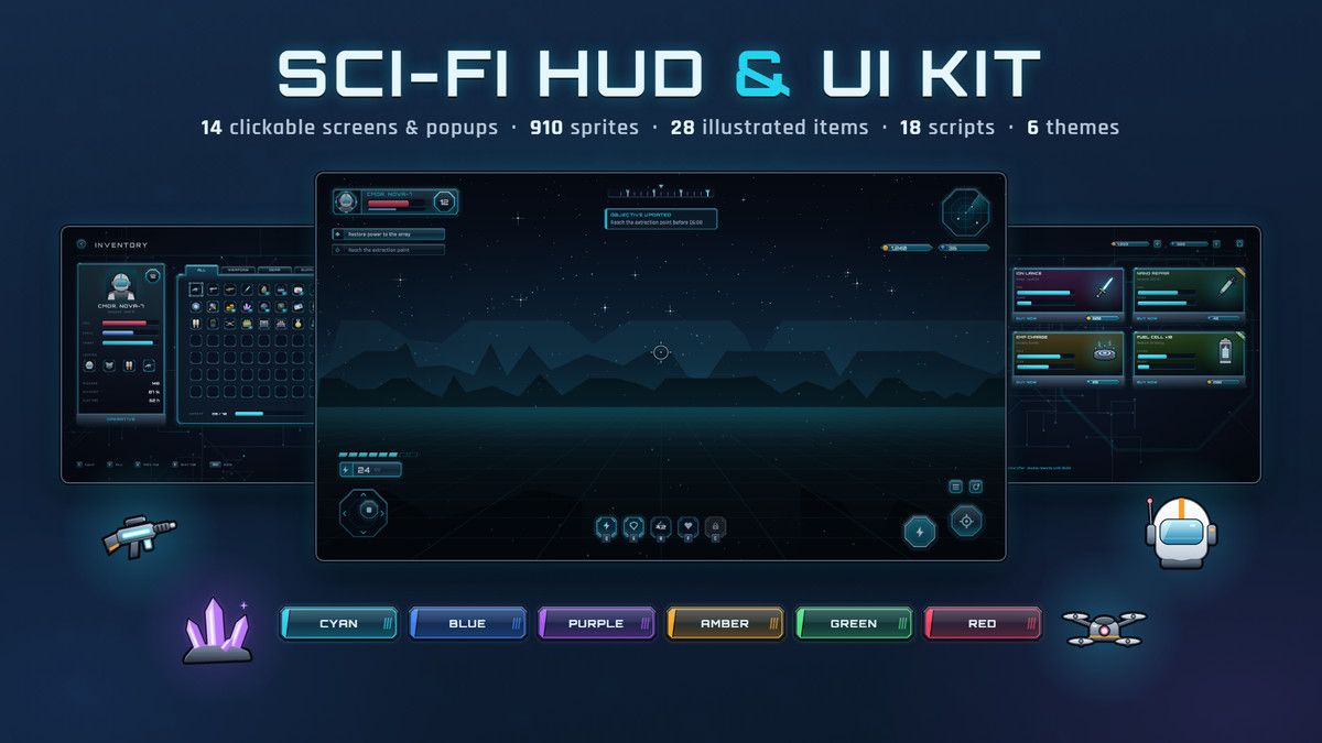 Sci-Fi HUD & UI Kit