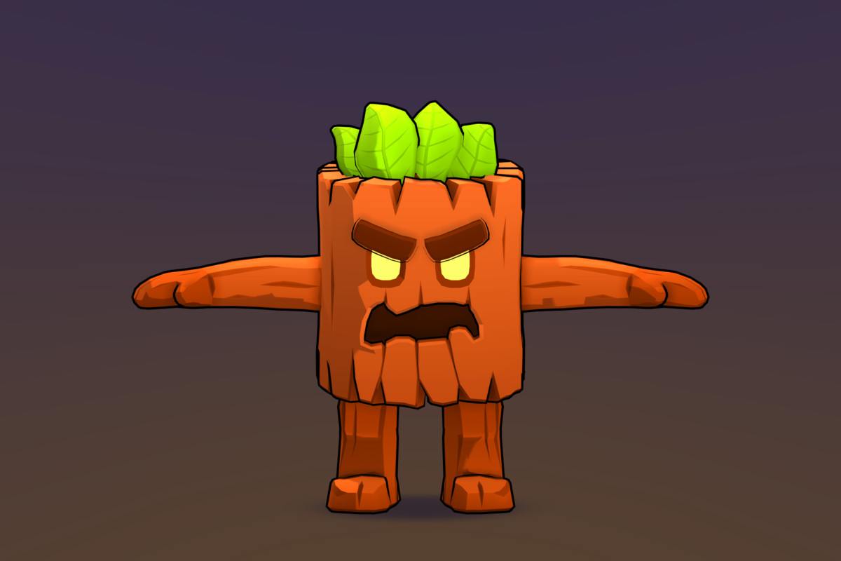 Animated Cartoon Jungle Monster| 9 Animations + Matcap Toon Shader