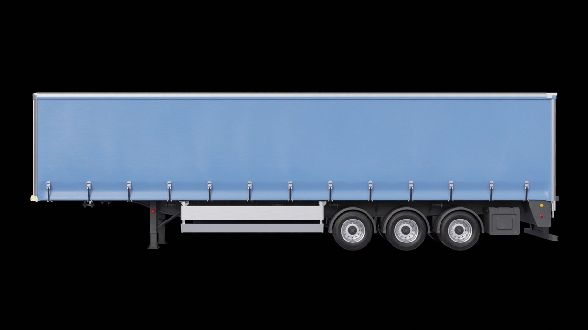 Curtainsider Semi Trailer URP HDRP Textures