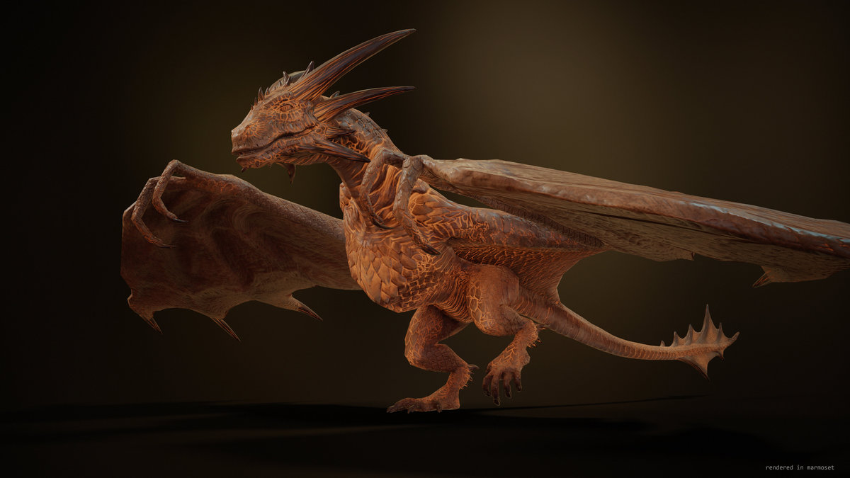 Fire breathing Wyvern