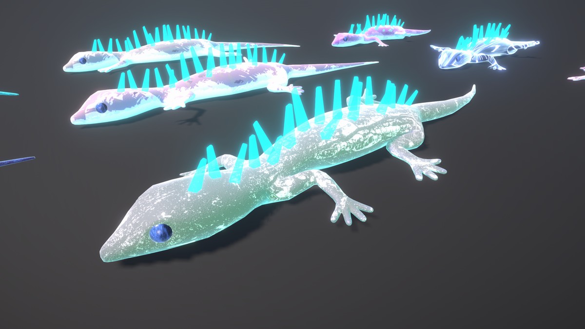 Freezable Lizards Pack 3D