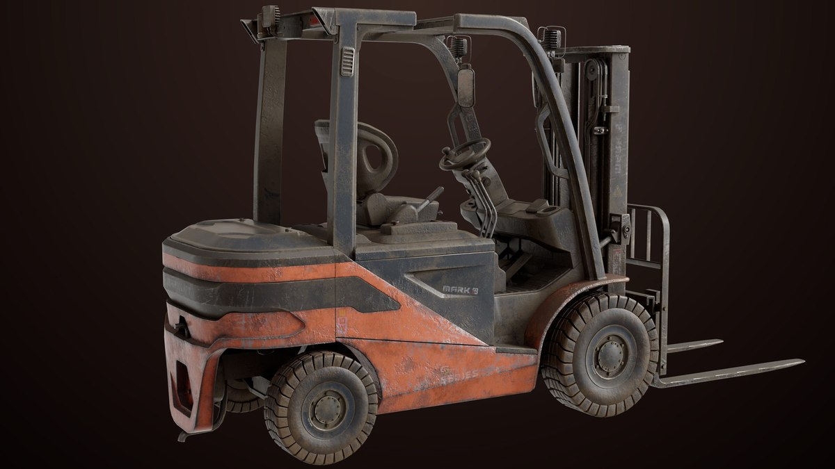 Dusty Forklift Trucks URP HDRP Textures