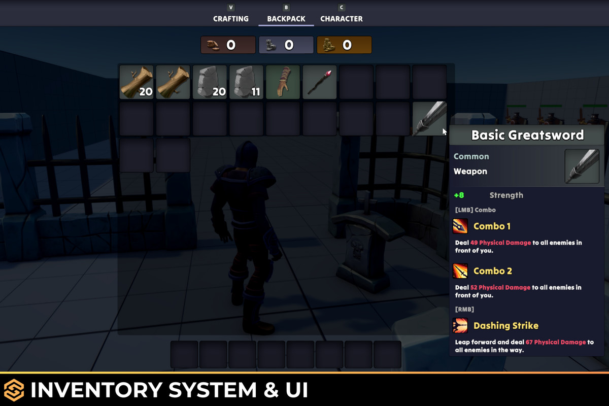 Inventory, Items and Equipment System for Spark