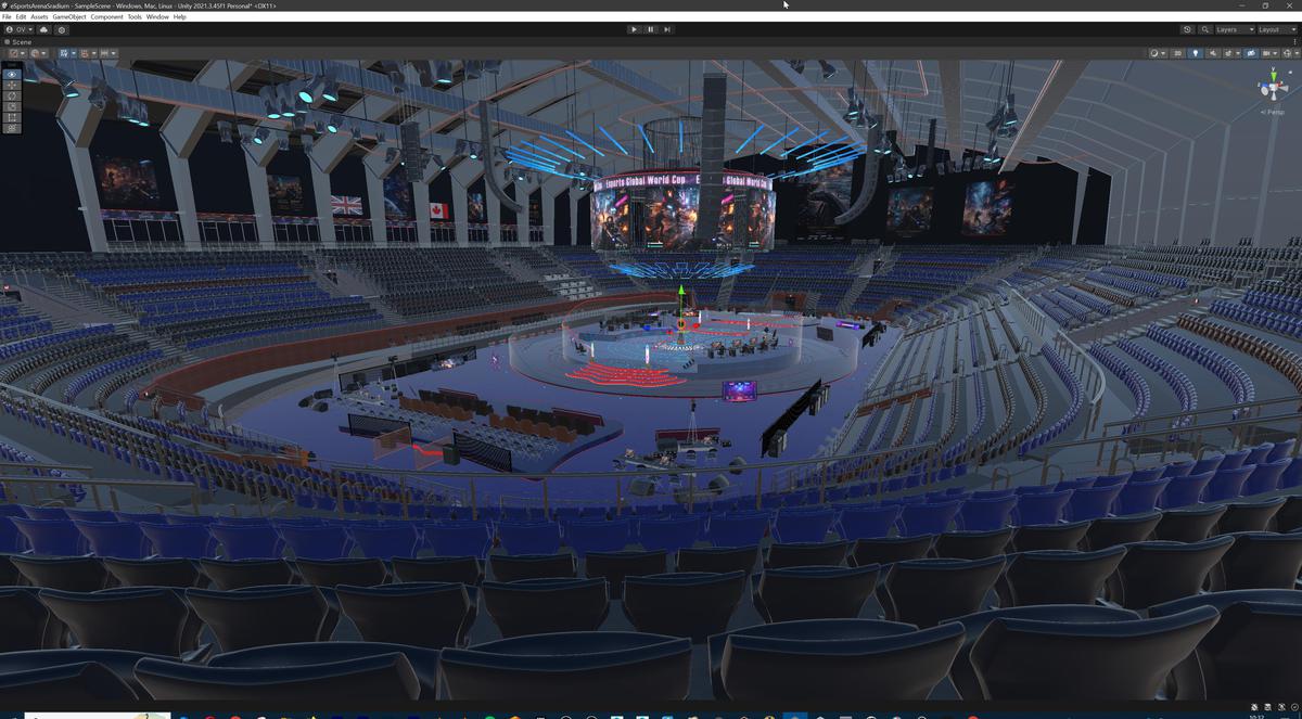 Futuristic Esports Arena Stadium – Tournament Stage 3d Environment Level