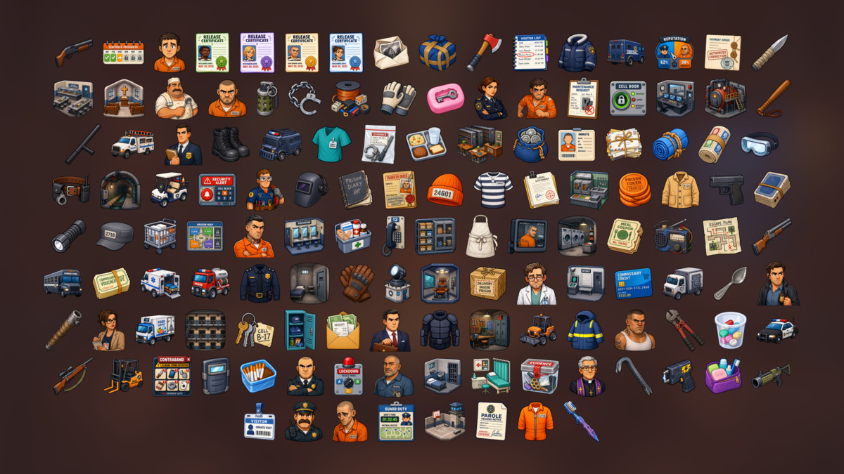 Prison Management Corrections Security Inmate Facility Icons Pack