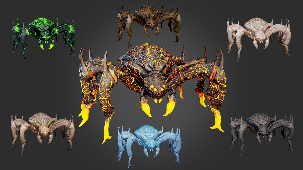 Stylized_Spider_3_7 Skin Variants Pack