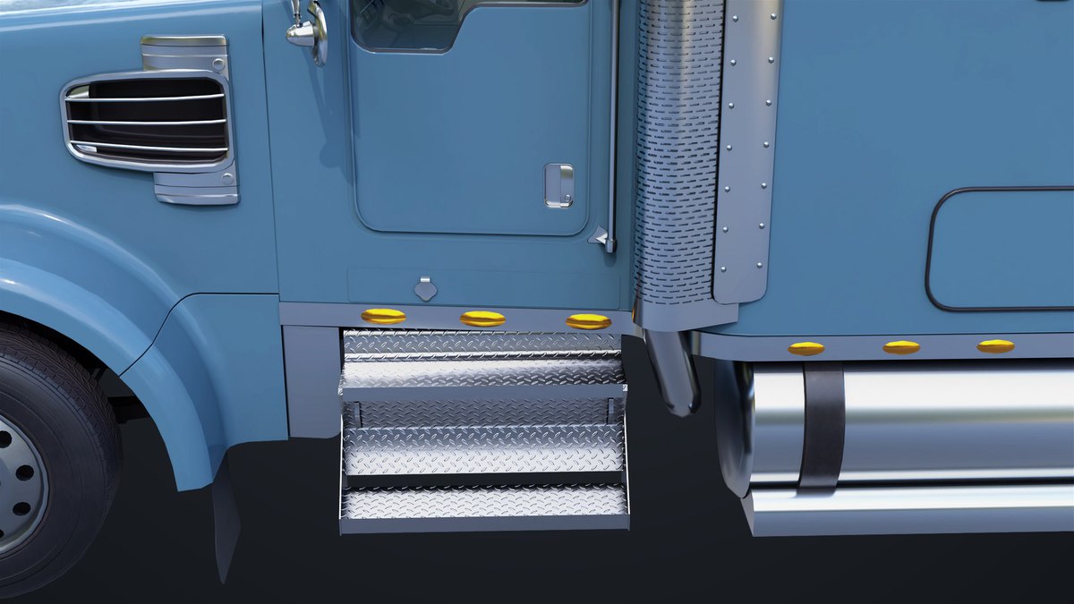 Heavy Truck Chassis 07 Cyan and Grey URP HDRP Textures