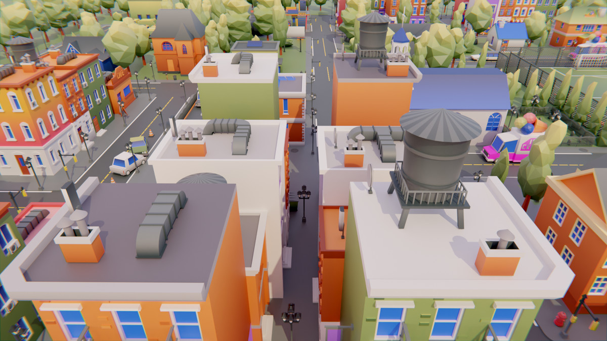 Low Poly Town by IGS