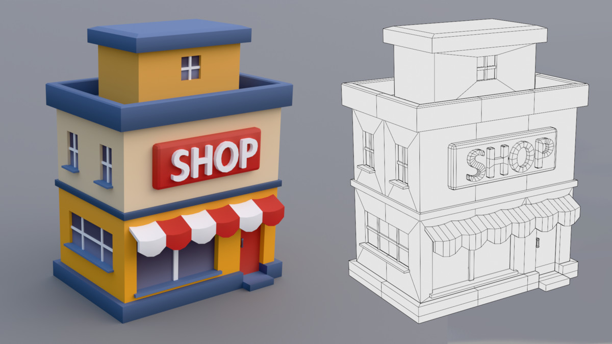 30 Low-Poly Urban Buildings Collection